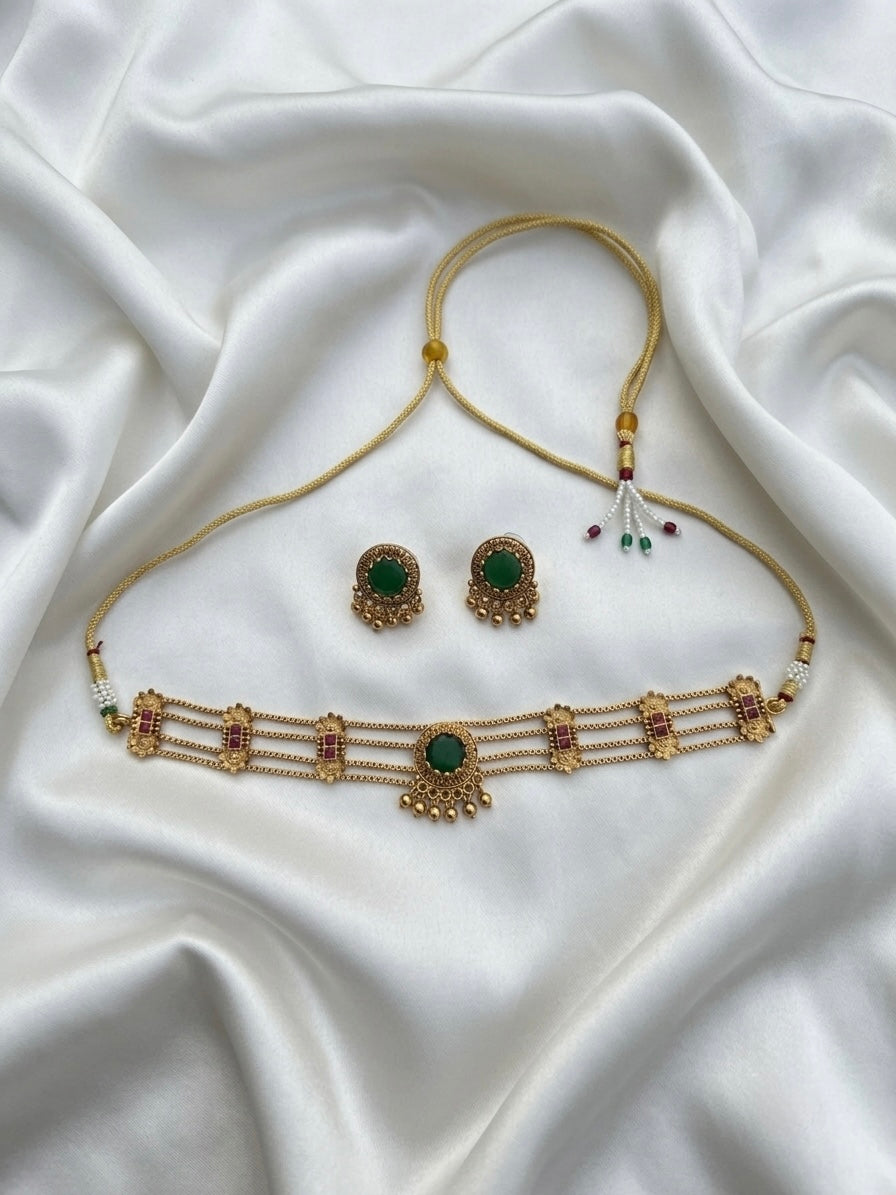 3 layer choker (Green)