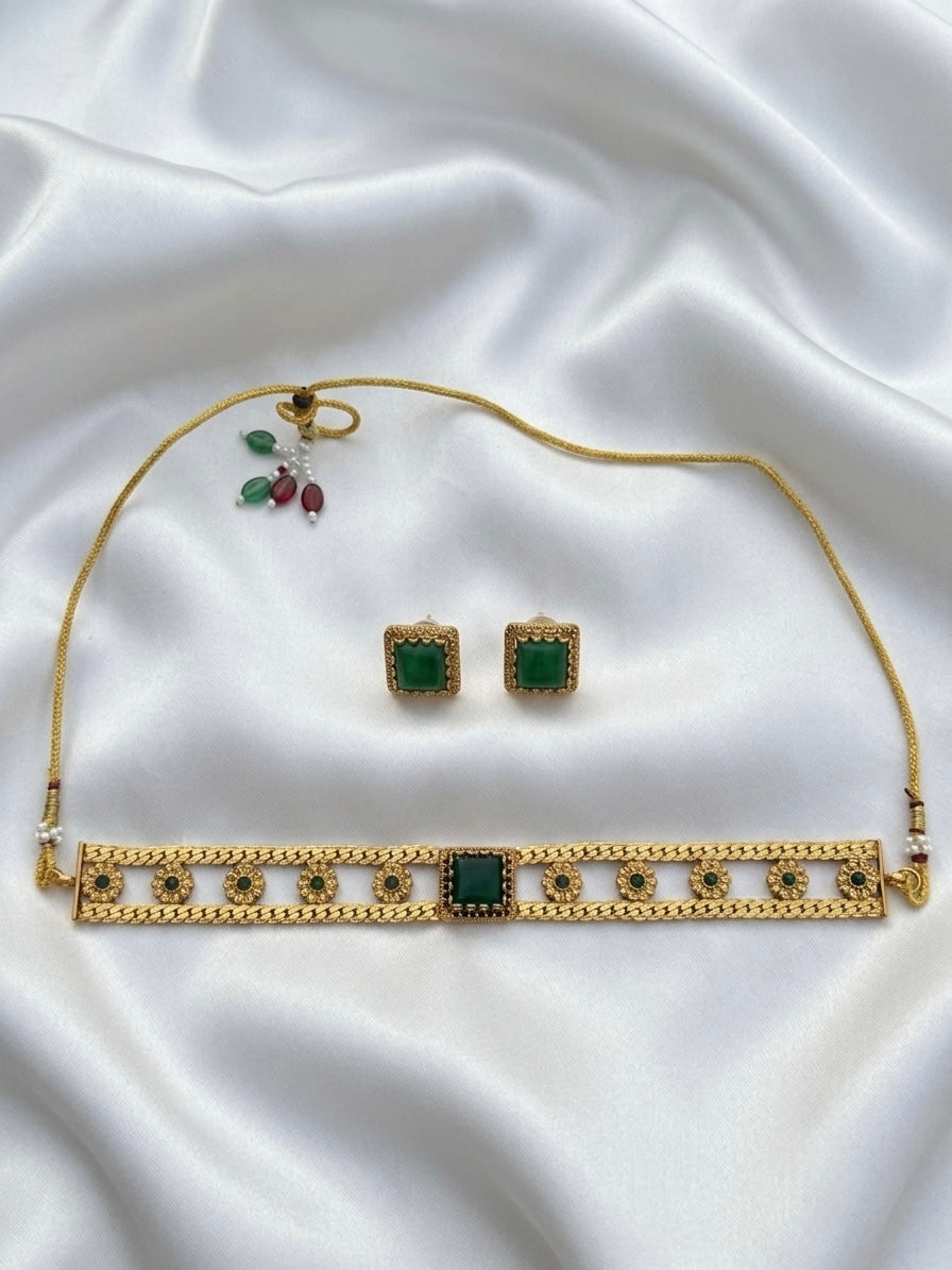 Jamuna Choker (Green)