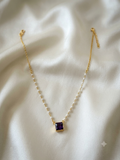 Ivy Pearl Neckpiece (Purple)
