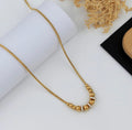 Golden White Stone Anti Tarnish Neck Ornament
