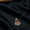 Kalyani AD Stone Invisible Neck Chain (Ruby)