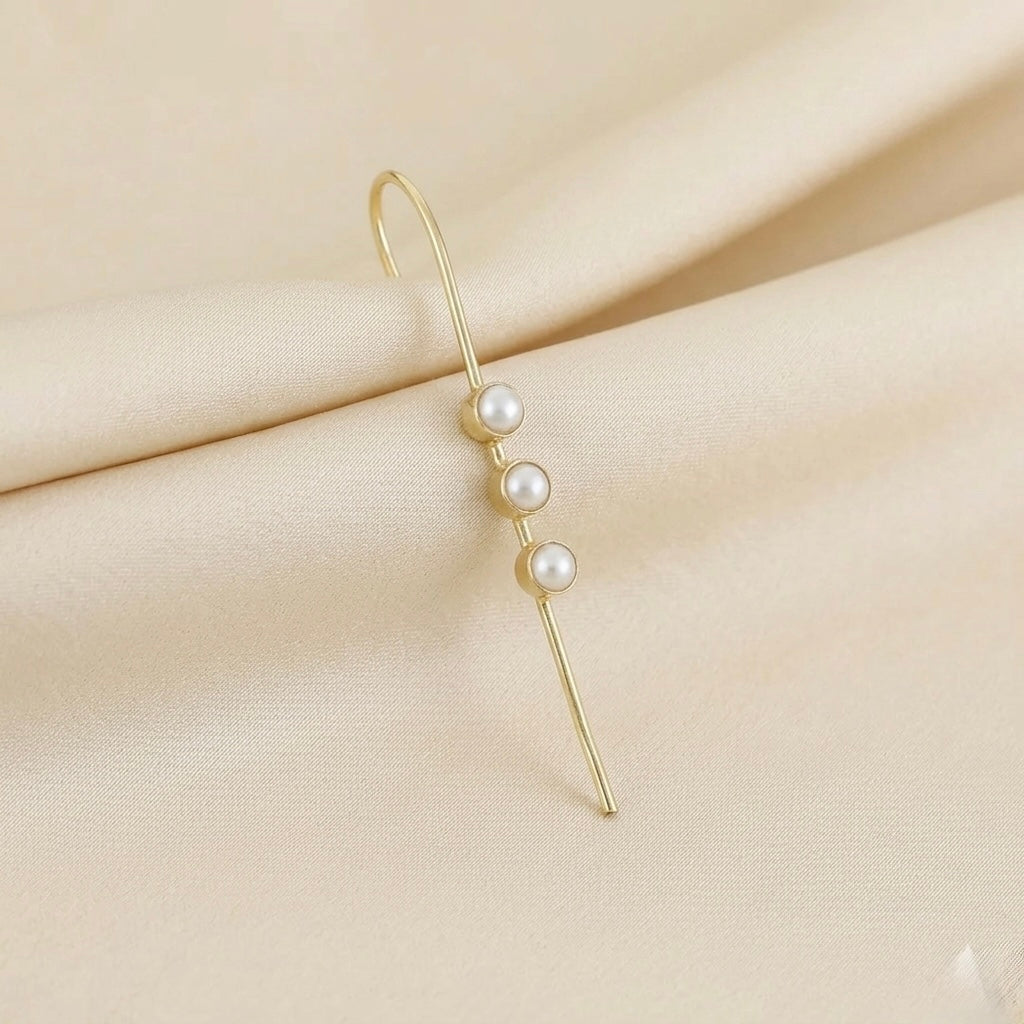 Simple Pearl Ear cuff (Set of 2)